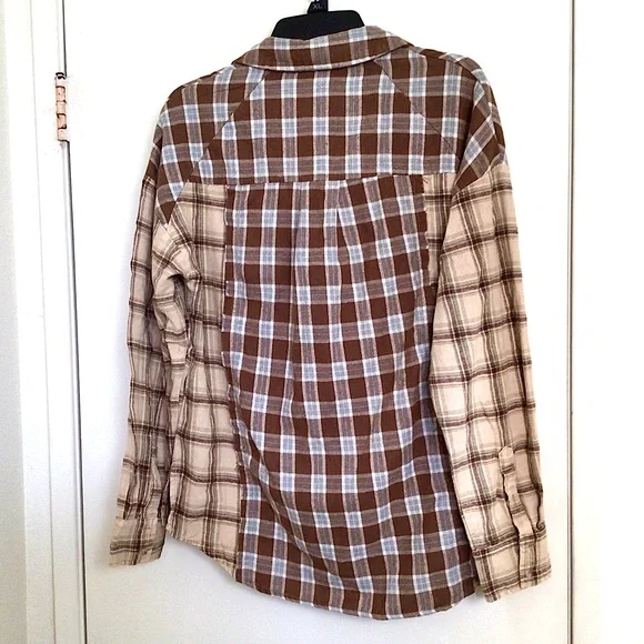 NWT Heyson Brown Plaid Tunic - Picture 5 of 6